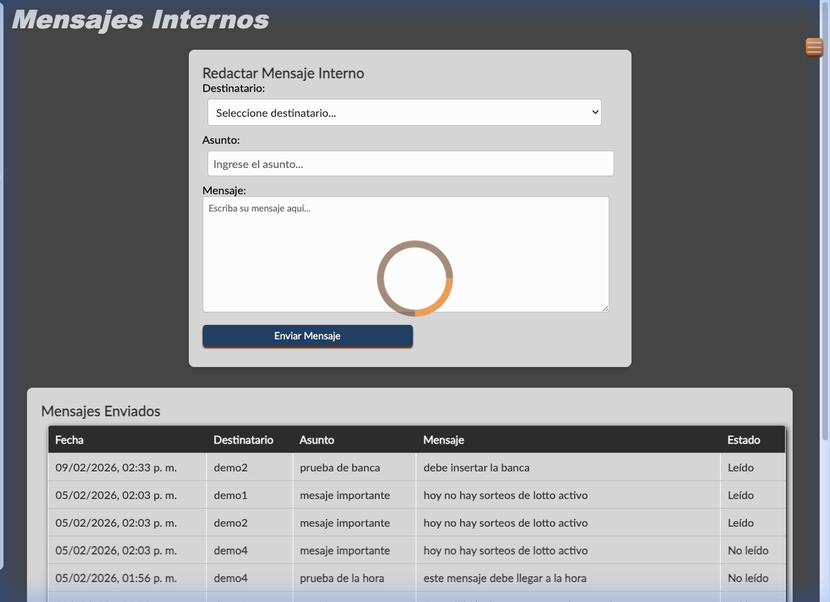 Bandeja de Mensajes Admin